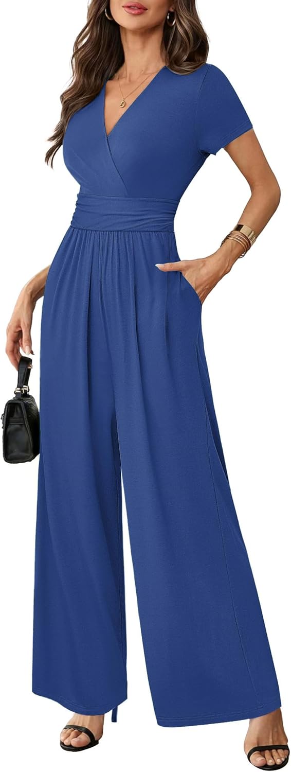 Elegant High Waist Side Ruched Romper for Women Summer Style