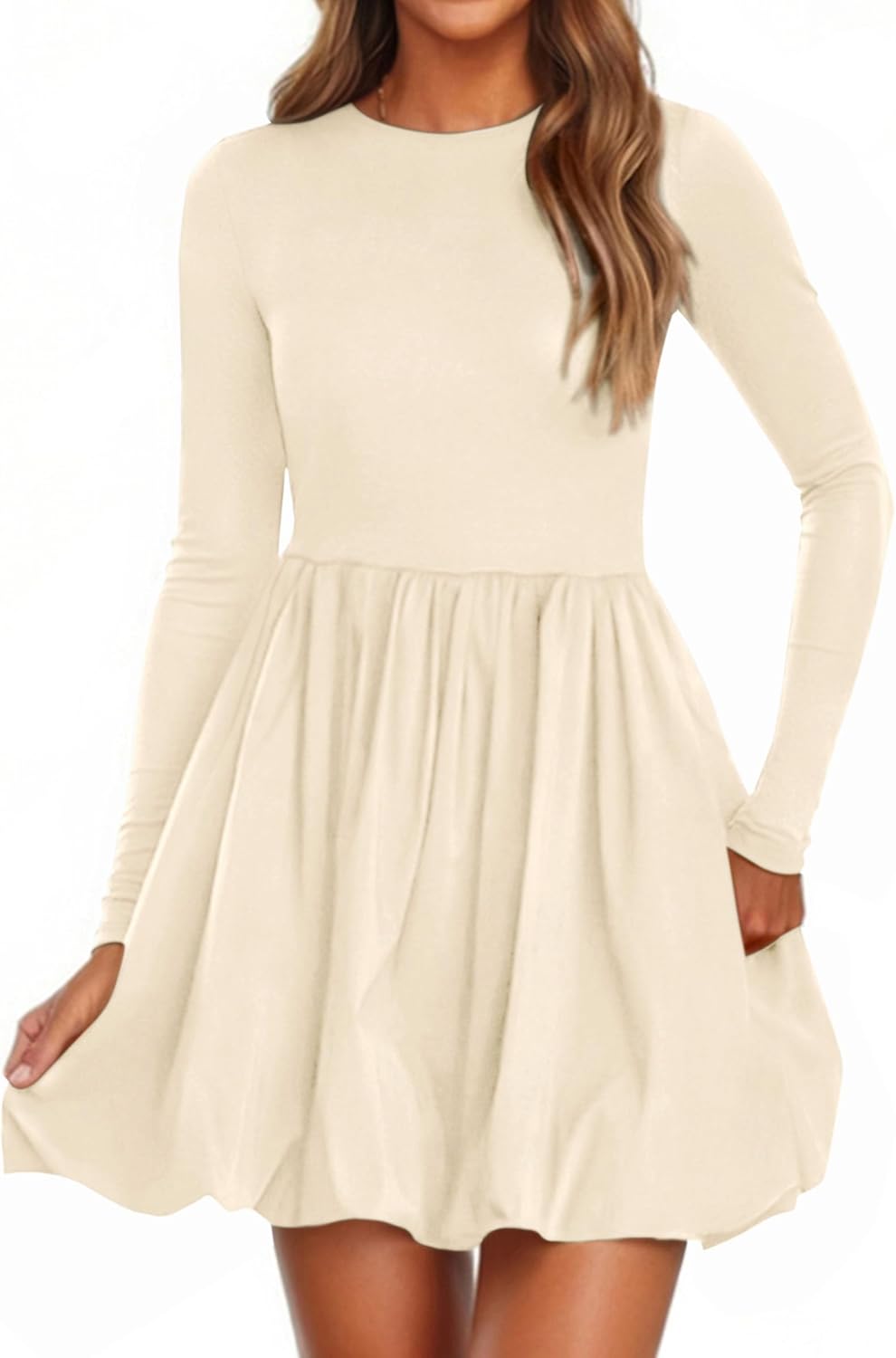 PRETTYGARDEN Fall Dresses for Women 2025 Cute A Line Mini Dress
