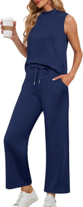 Lepunuo Two Piece Sets for Women - Comfortable Summer Lounge Set