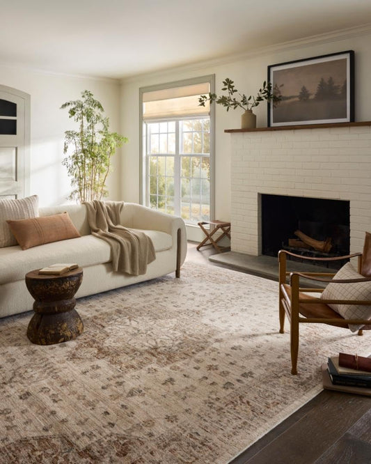 Vintage-Inspired Junie Collection Round Area Rug for Home Decor
