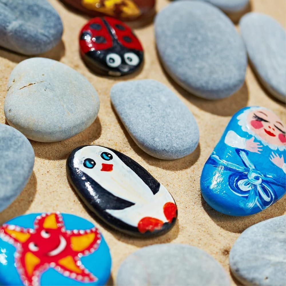 PGN 80 Large River Rocks for Painting - Fun Family Creativity