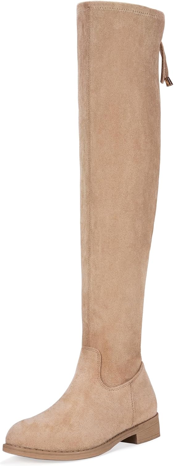 Vepose Women's 998 Suede Over The Knee High Boots for Comfort
