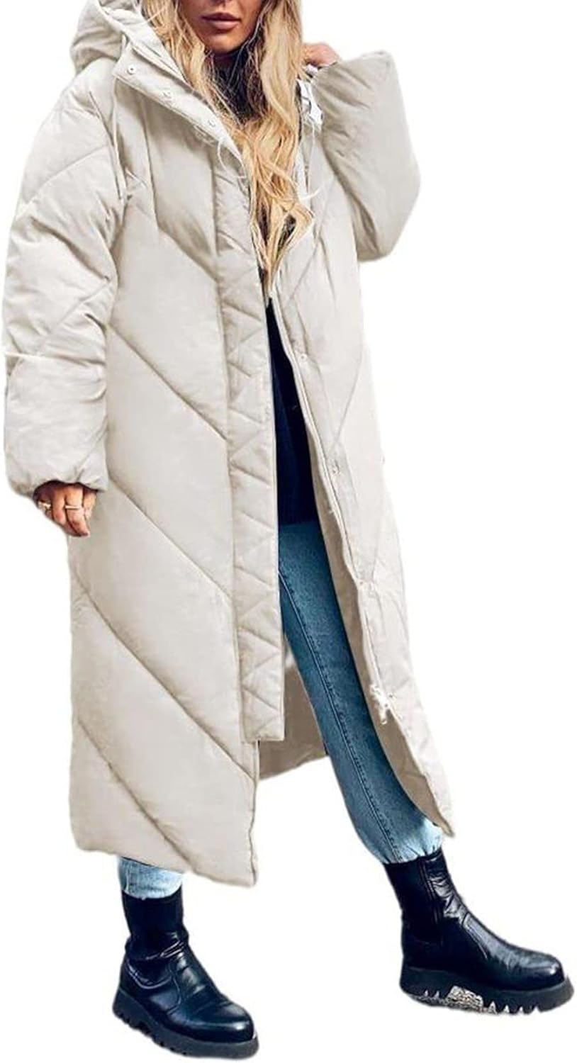 Flygo Womens Long Puffer Coat for Ultimate Winter Warmth