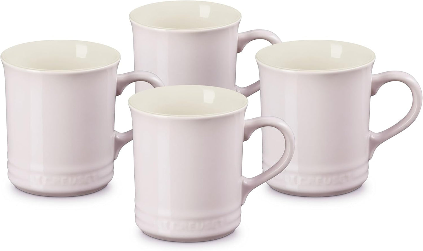 Le Creuset Stoneware Mugs Set of 4, 14 oz. Each in Shallot