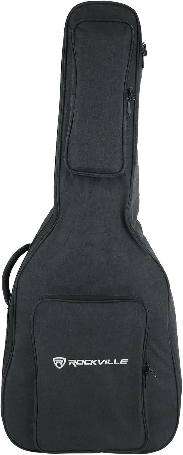 Rockville AGB45-BK Gig Bag: Neck Pad + Secure Strap