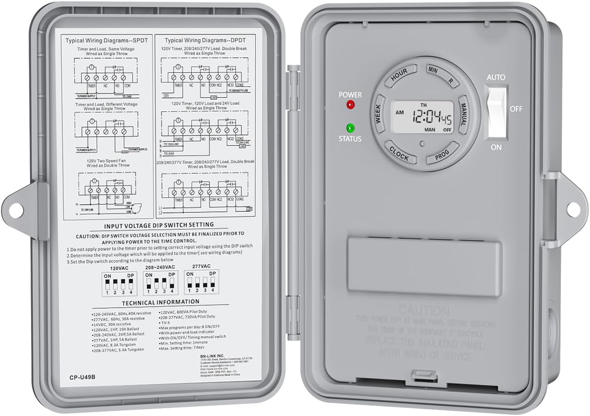 BN-LINK Heavy Duty Pool Pump Timer for Efficient Control