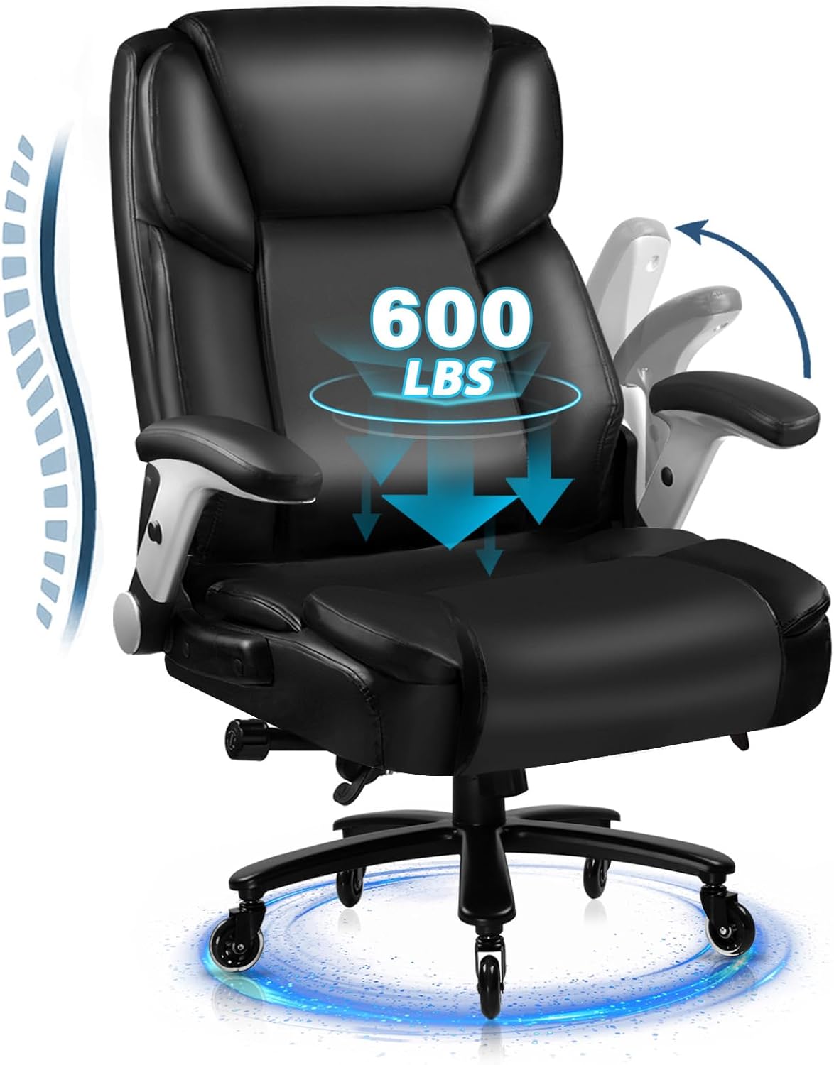 600lbs Heavy Duty Office Chair w/ Lumbar Support