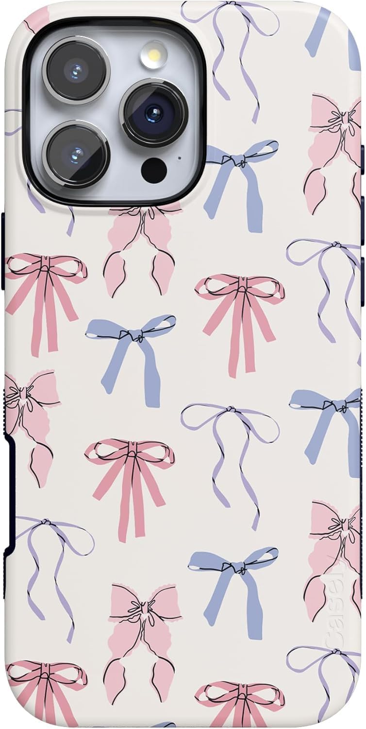 Casely iPhone 16 Pro Case - Coquette Girlie with Pastel Bows