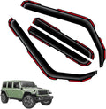 in-Channel Window Visors Rain Guards for Jeep Wrangler JL 2018-2025
