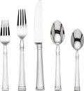 Lenox Esquire 65-Piece Flatware Set - Modern Ridged Design