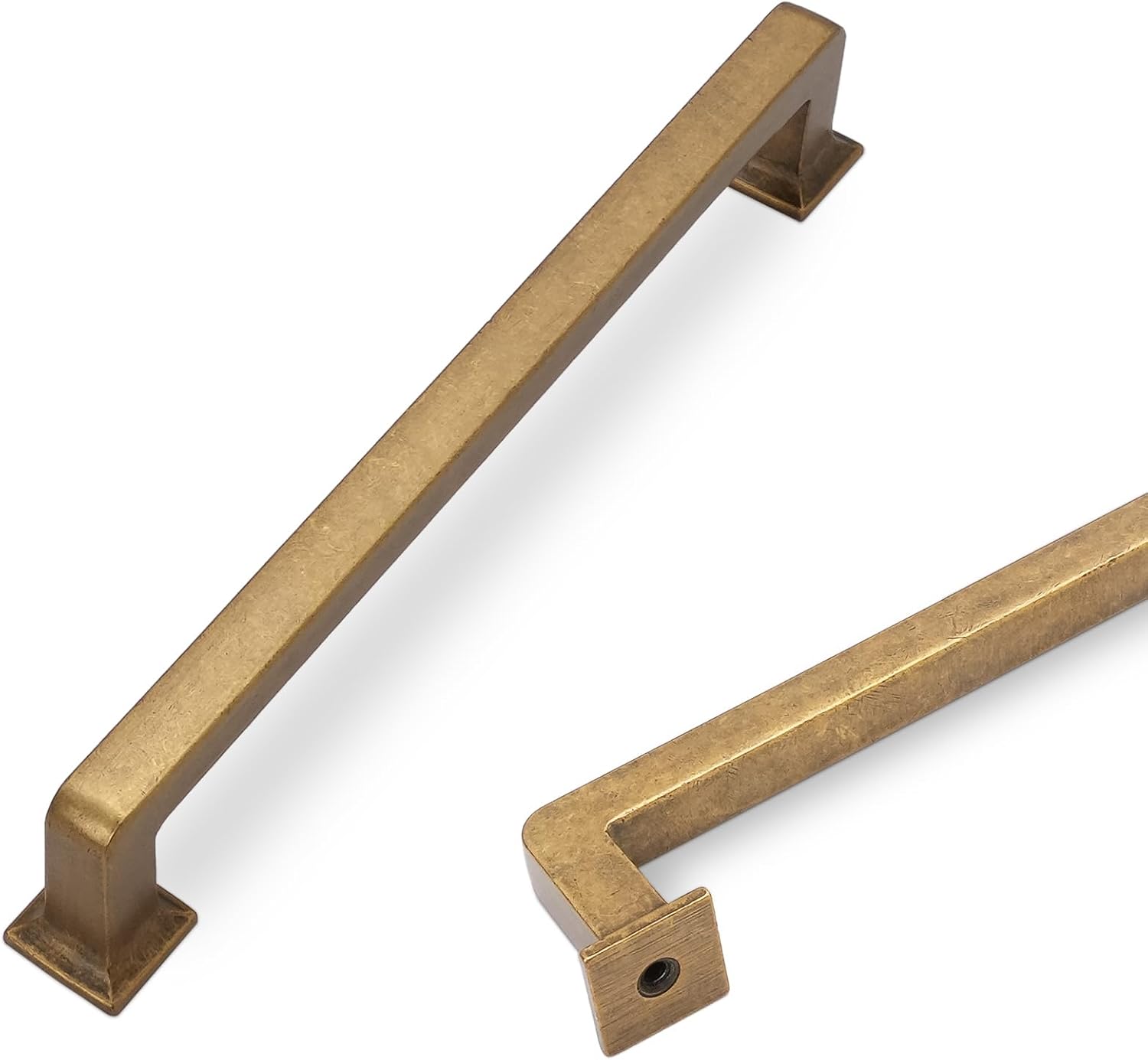 COTYKILEY Antique Brass Kitchen Cabinet Handles - 6 Pack