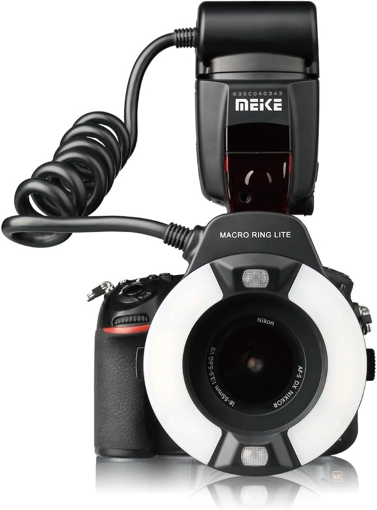 MEKE MK-14EXT-N I-TTL Macro Ring Flash for Nikon Cameras