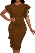 Womens Short Ruffle Sleeve Church Dress for Every Occasion