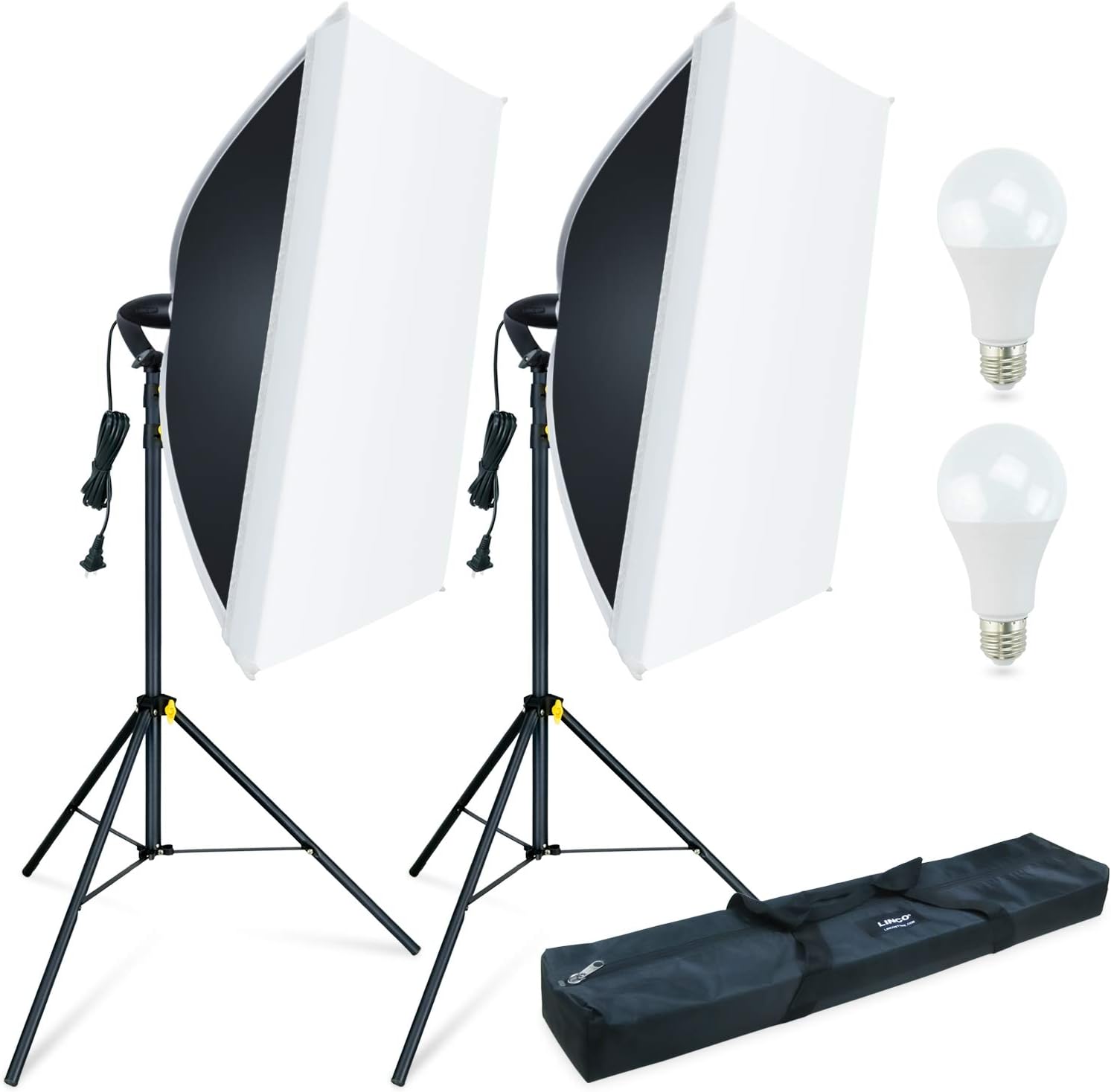 LINCO Softbox Lighting Kit for Photography and Video Filming