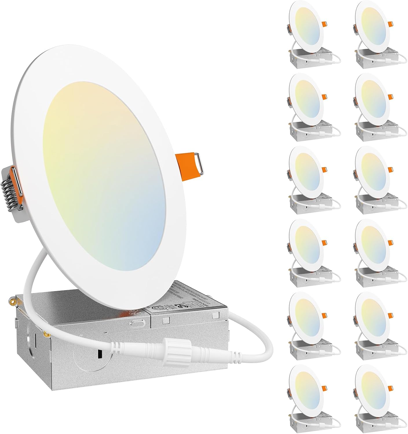 Amico 12 Pack 5 Inch Ultra-Thin LED Recessed Lights for Home