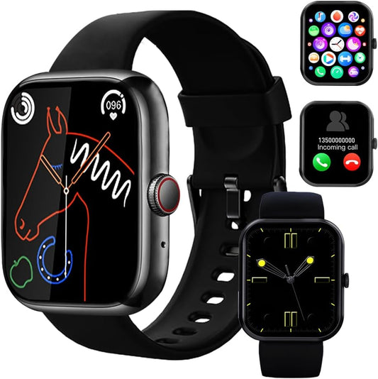 1.85 Large Display Smart Watch for Android iOS - Waterproof & Secure!