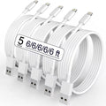 5 Pack 6FT Original Apple MFi Certified Lightning Cable - Fast Charge