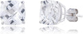 14k White or Yellow Gold 8mm Cushion-Cut Topaz Studs for Women