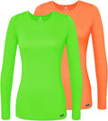 Adar Underscrubs for Women 2 Pack - Long Sleeve Comfort Tee Center
