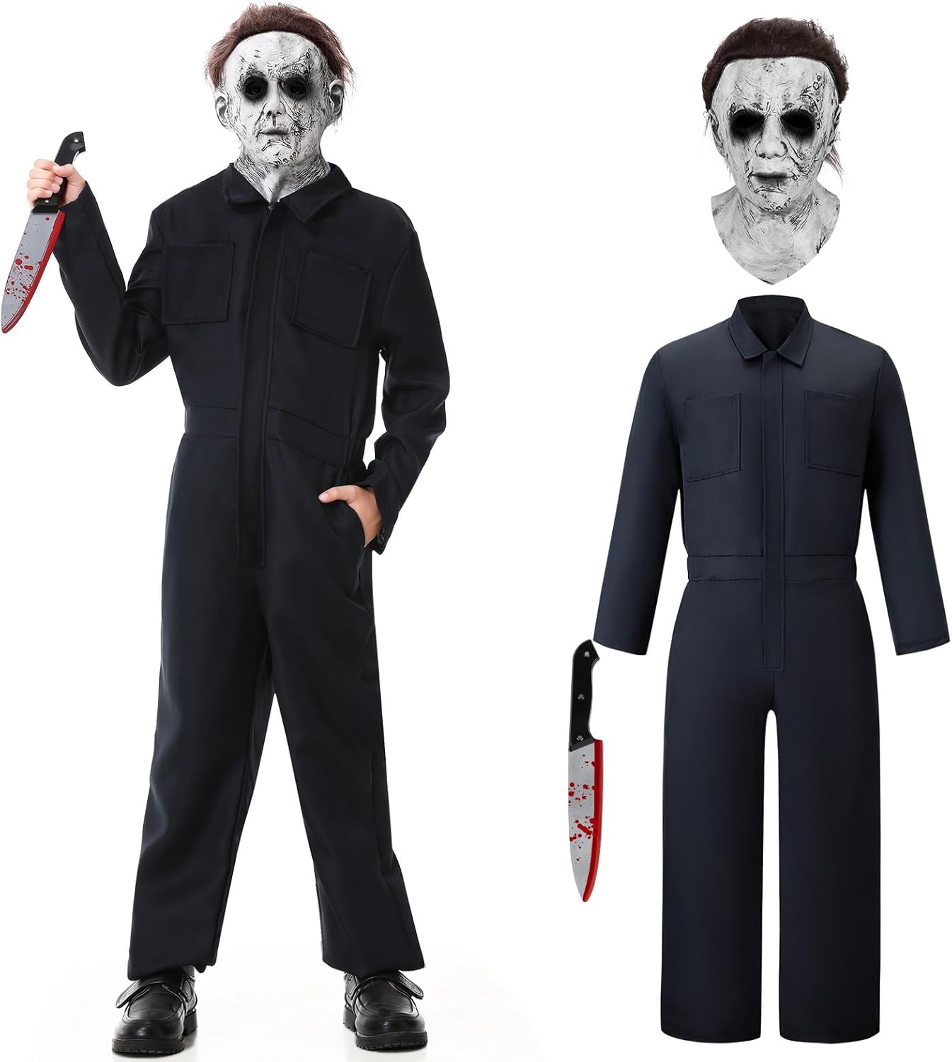 Michael Myers Costume for Kids - Horror Killer Jumpsuit Set