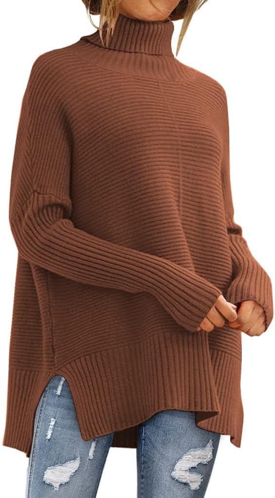 LILLUSORY Women's Oversized Turtleneck Sweater for Fall Style