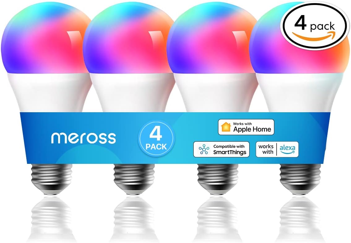 Smart WiFi LED Bulbs for HomeKit, Alexa, and More - 4 Pack