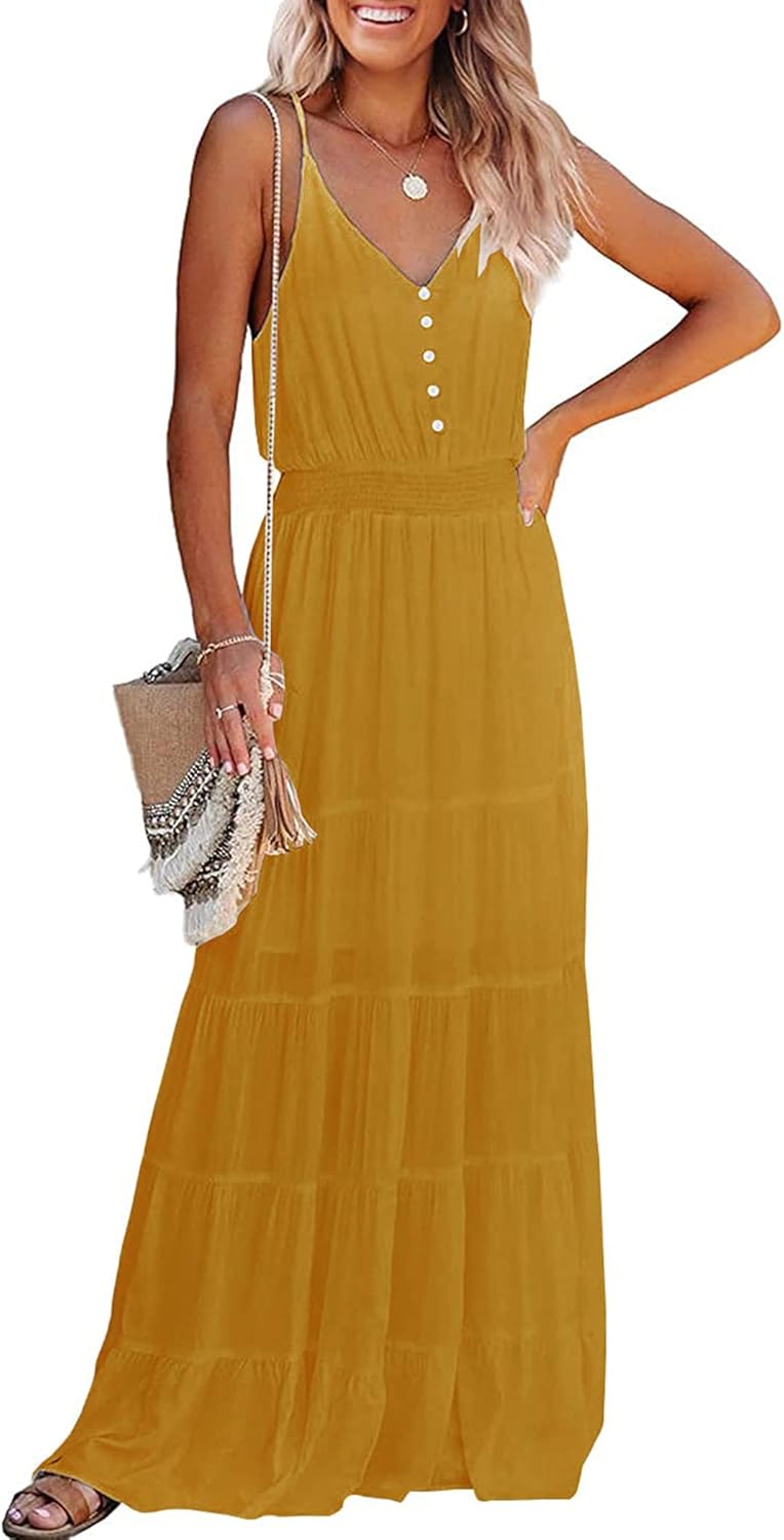 PRETTYGARDEN Summer Maxi Sundress for Women - Stylish & Flowy
