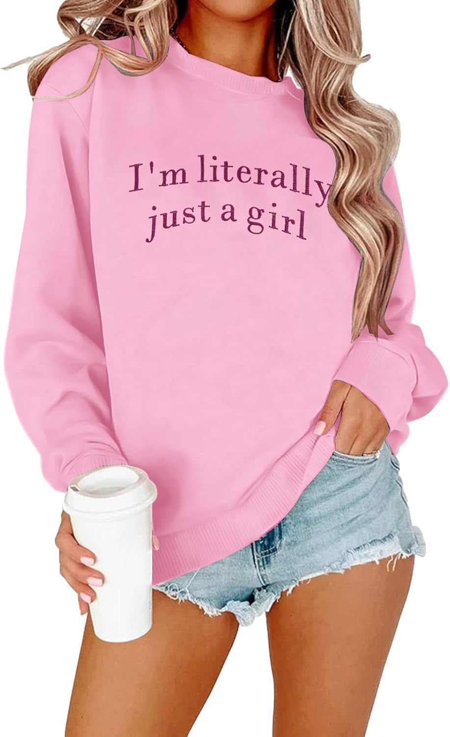 LOTUCY Girly Embroidered Sweatshirt