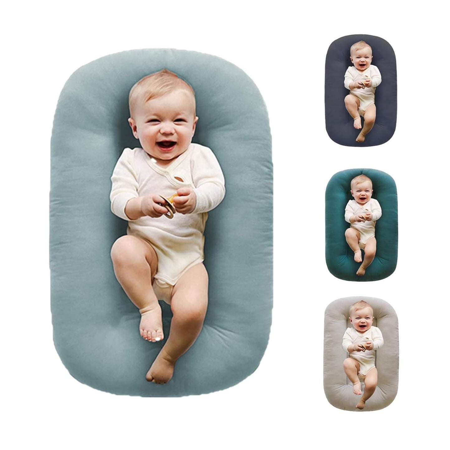 Baby Lounger for Newborns - Soft Nest & Portable Cushion