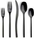 20-Piece Black Silverware Set for 4 - Modern 18/10 Stainless Steel