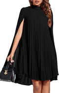 Flirty & Elegant Rooscier Mock Neck Midi Dress