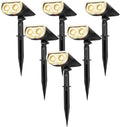 Solar Spot Lights Outdoor StarRayS - Bright Warm White 6 Pack