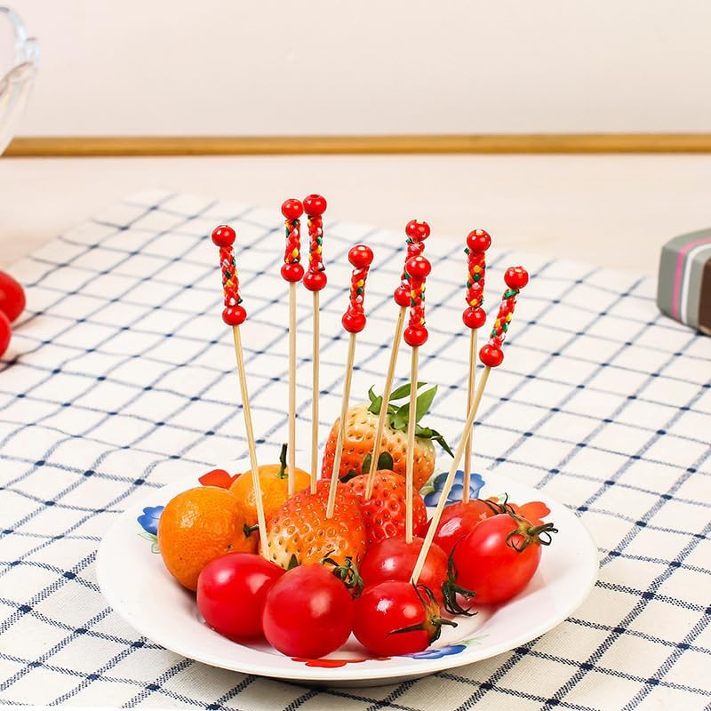 Bamboo Cocktail Picks - 100 PCS Appetizer Skewers