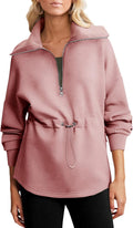 Dokotoo Womens Oversized Half Zip Sweatshirt - Cozy Casual Staple