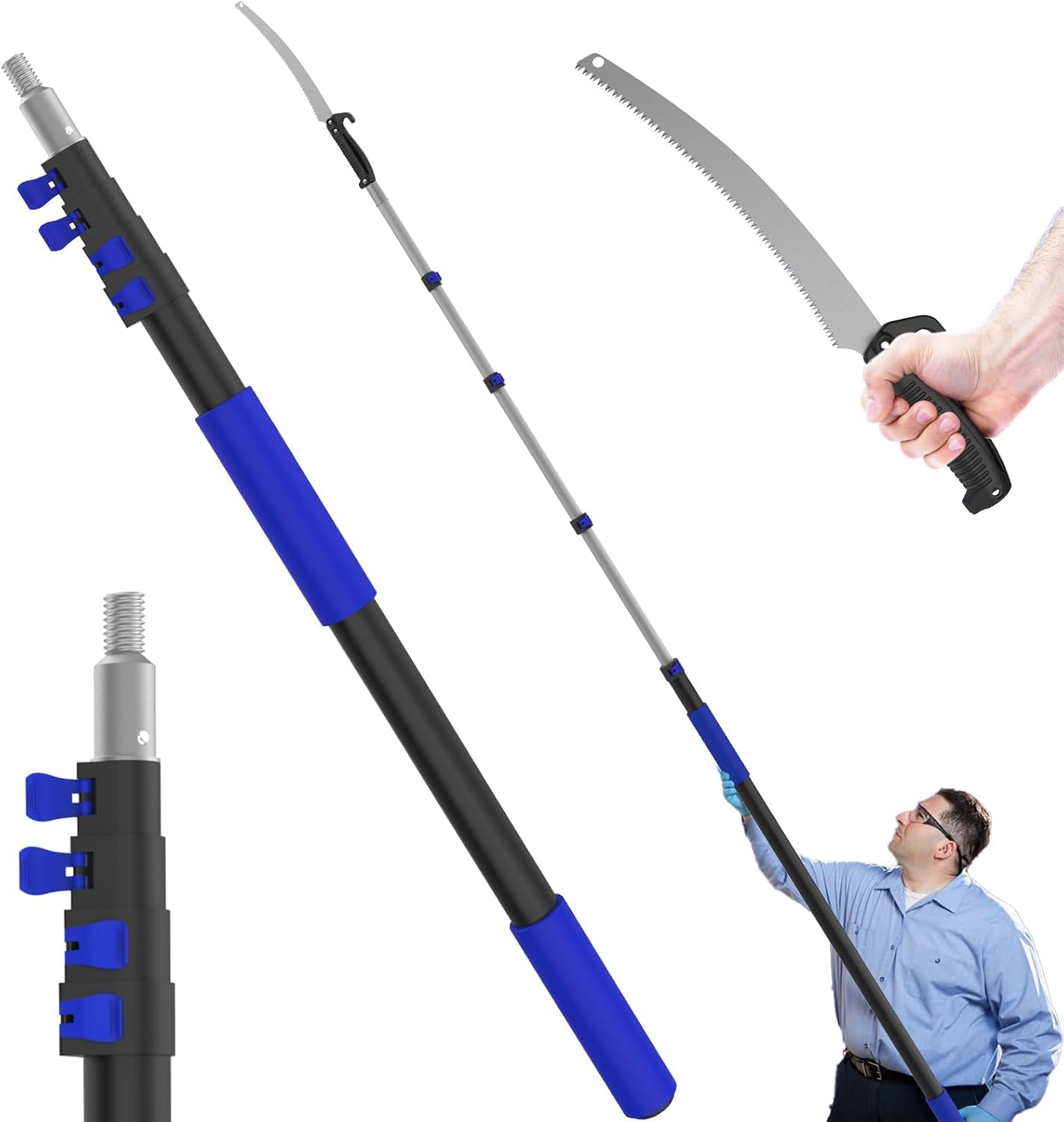 26FT Reach Pole Saws for Tree Trimming and Pruning Tasks