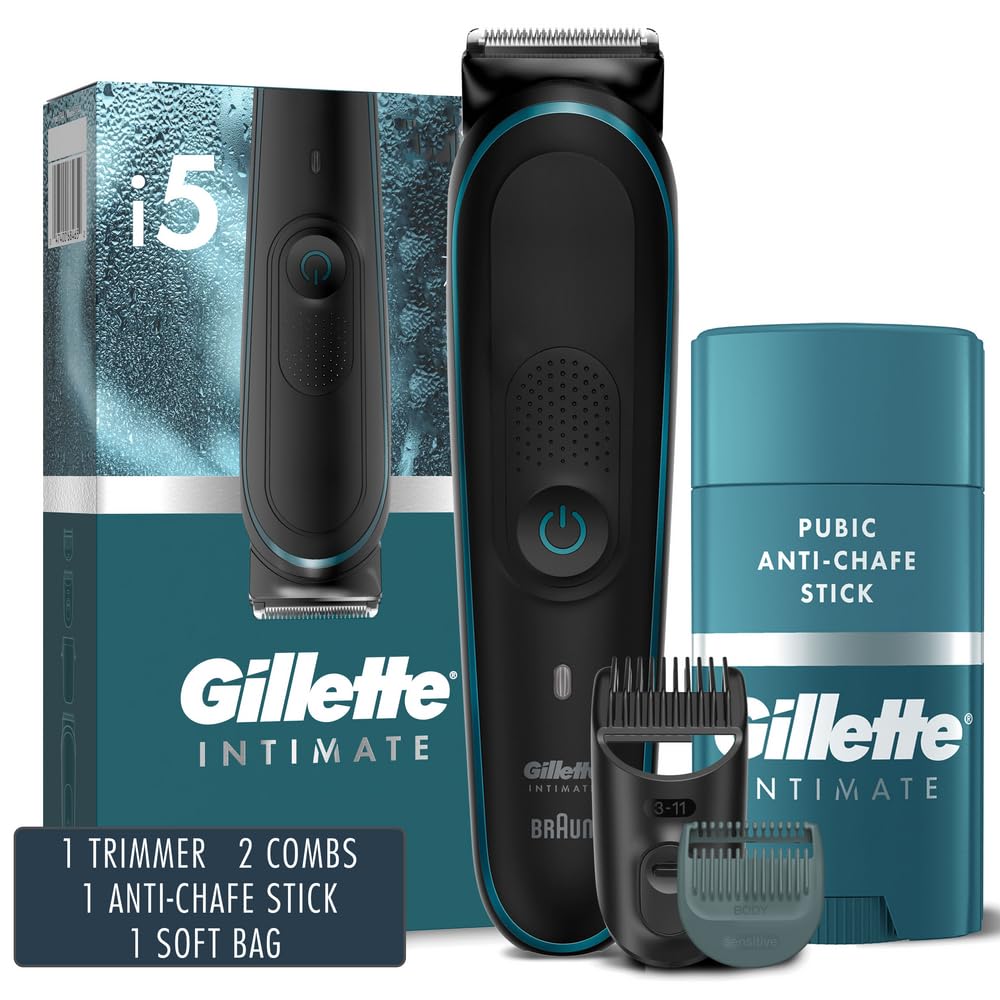 Gillette Intimate Mens Pubic Hair Trimmer for Gentle Grooming
