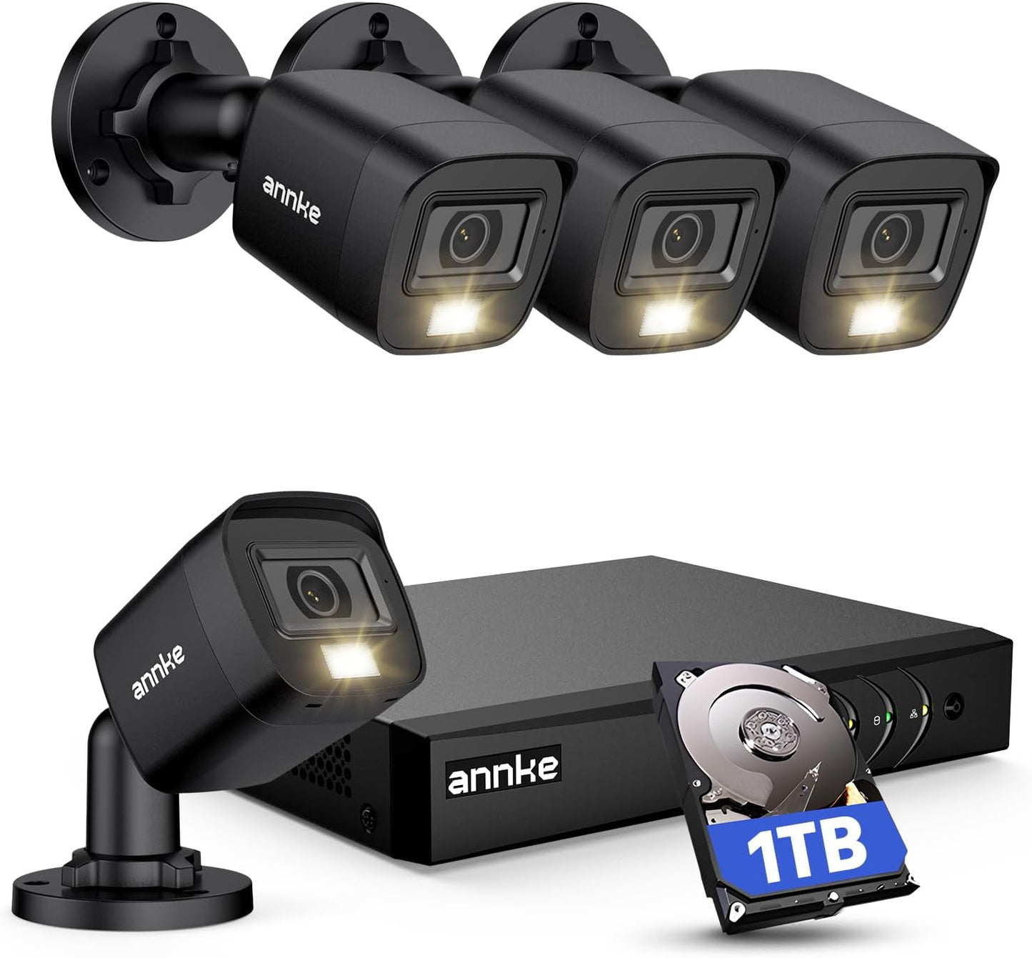 ANNKE 8CH Wired Security System with AI Detection