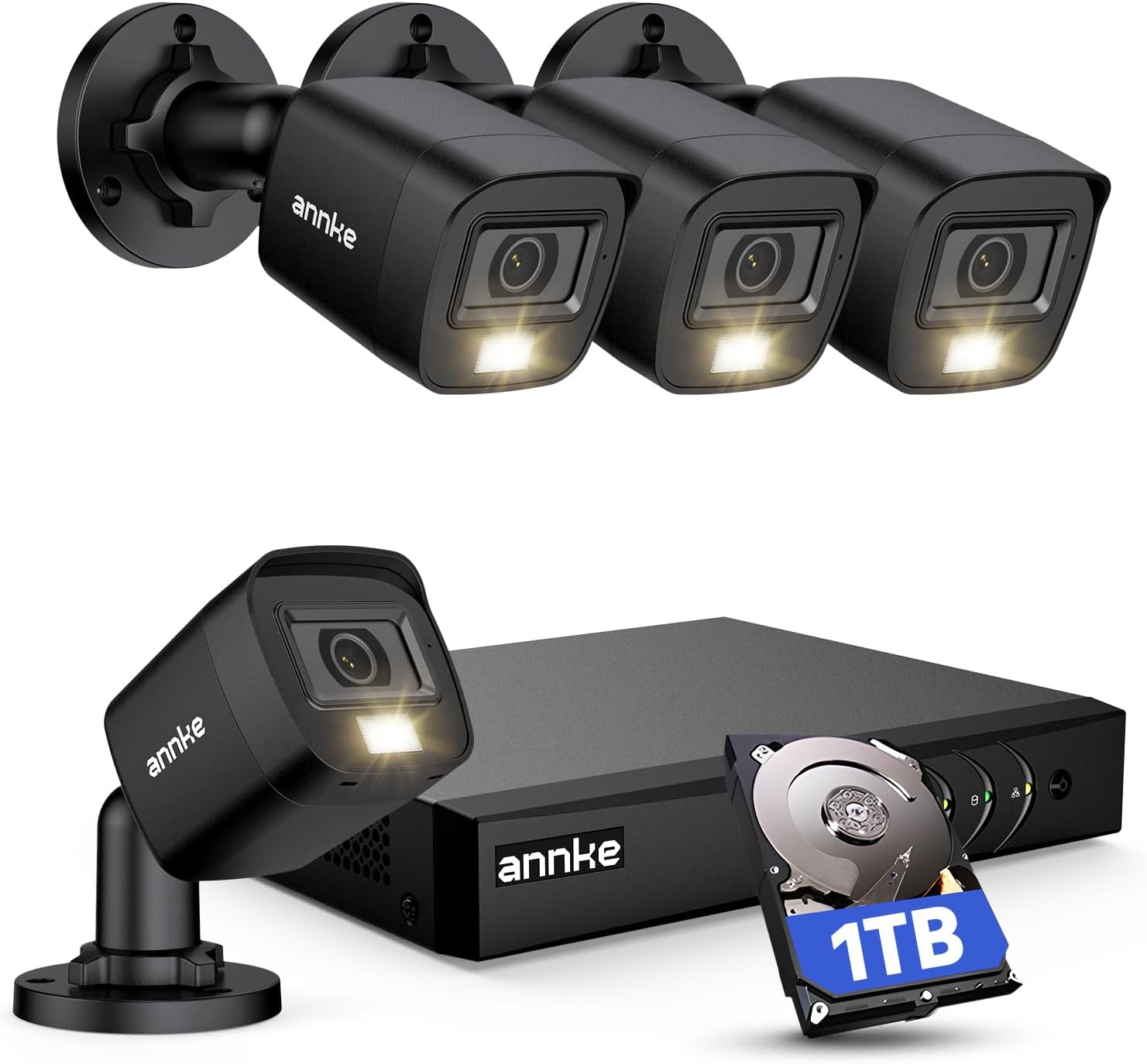 ANNKE 8CH Wired Security System with AI Detection