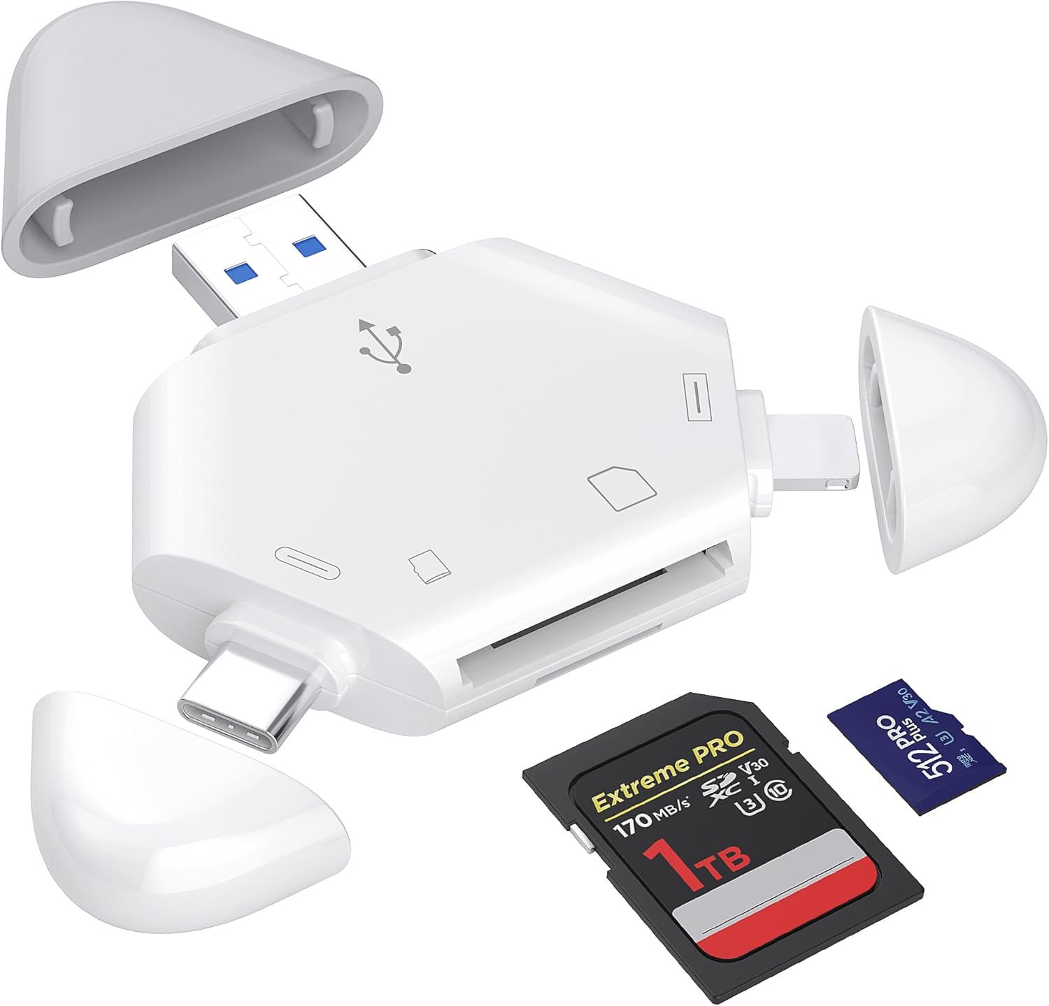 TIANSONG SD Card Reader for iPhone & USB-C - Instant File Transfer