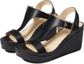 Women's Card T-Strap Wedge Sandal - Comfortable Espadrille Wedge