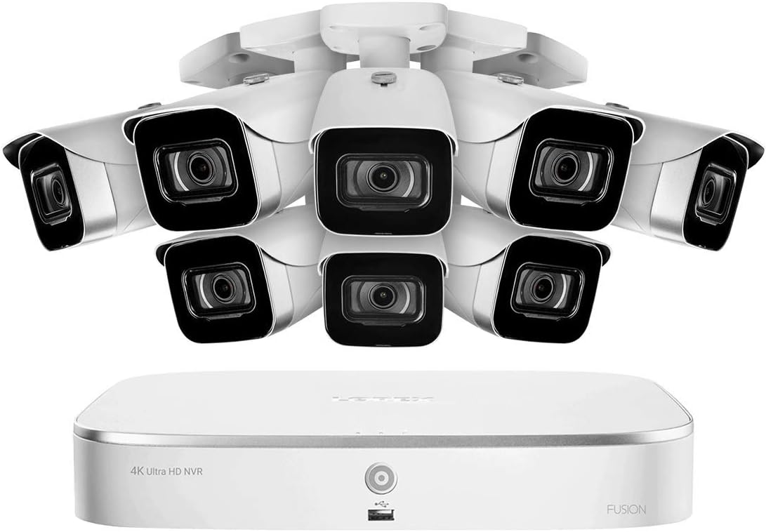8-Channel Fusion NVR System with 4K IP Cameras for Security