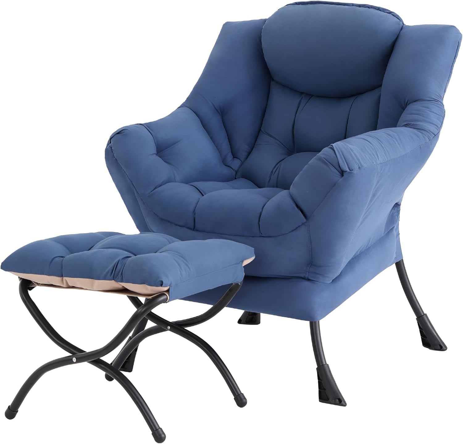 Tiita Lazy Chair with Ottoman for Comfy Living Room Relaxation
