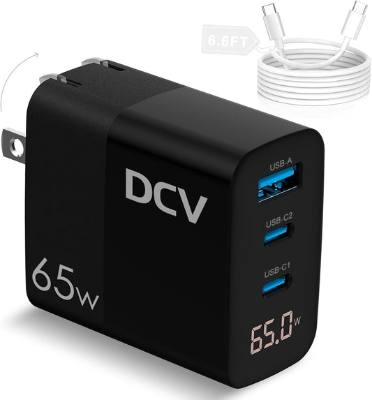 65W GaN Fast Charger for Laptops & Phones