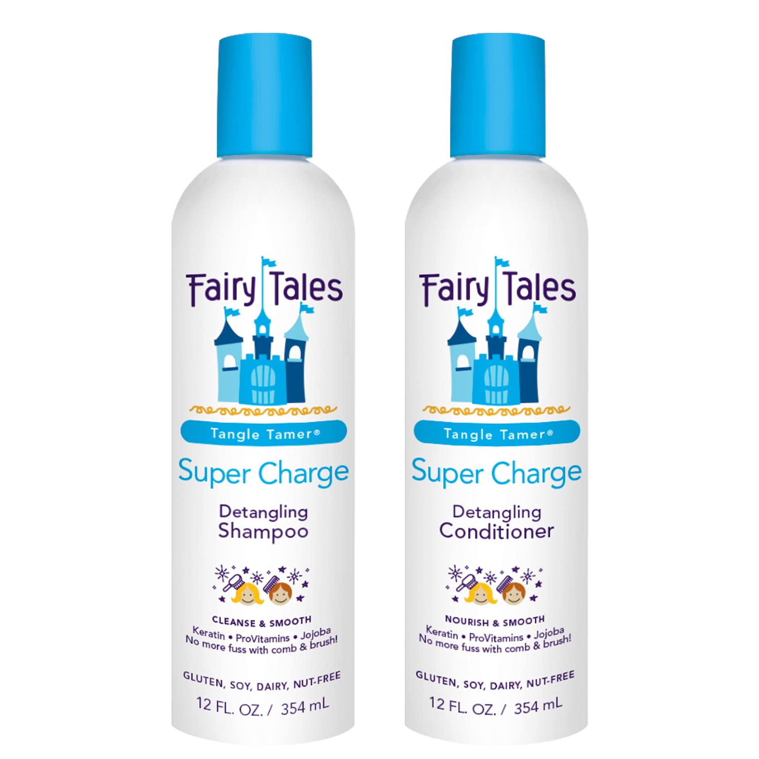 Fairy Tales Kids Tangle Tamer Duo - Moisturizing Anti Frizz - 2 Pack