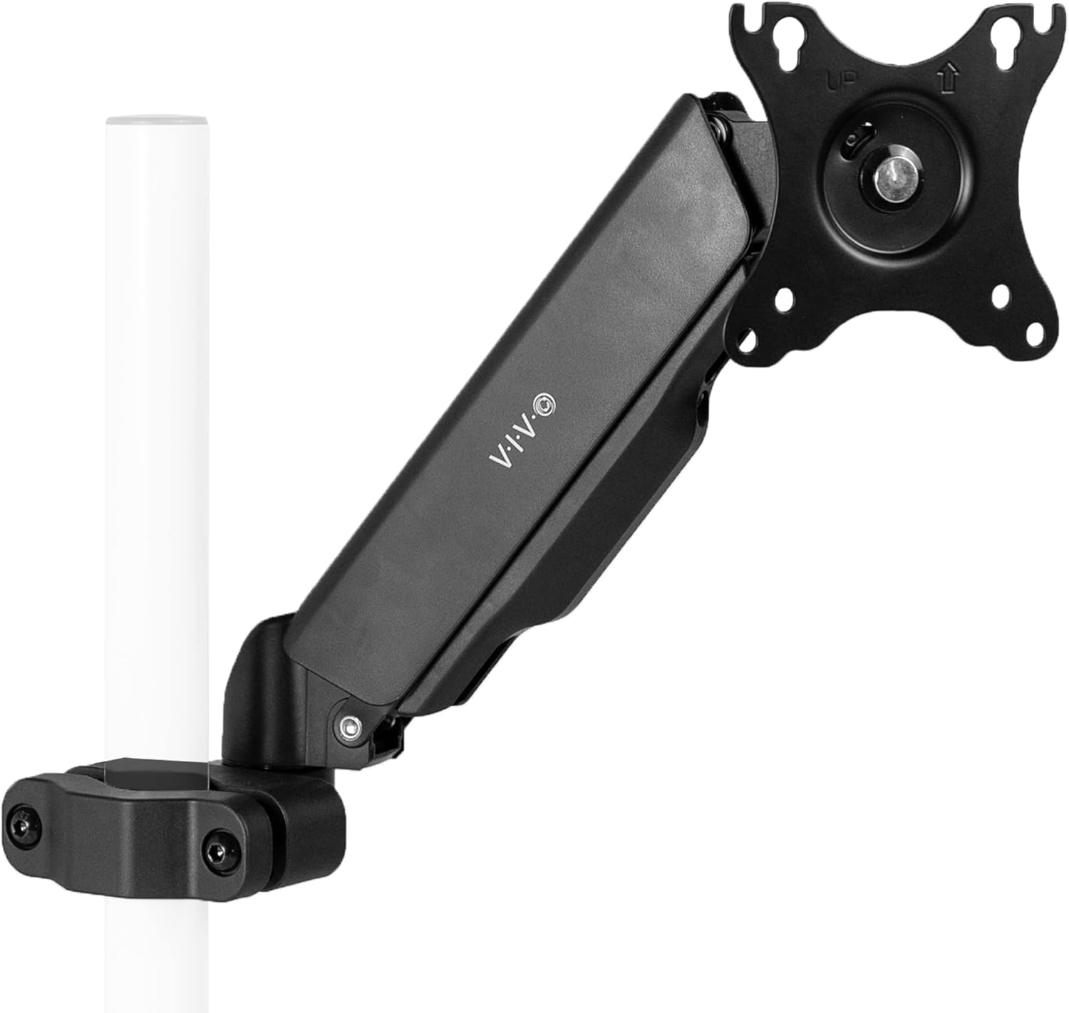 VIVO Universal Full Motion Pneumatic Pole Mount Arm for Monitors
