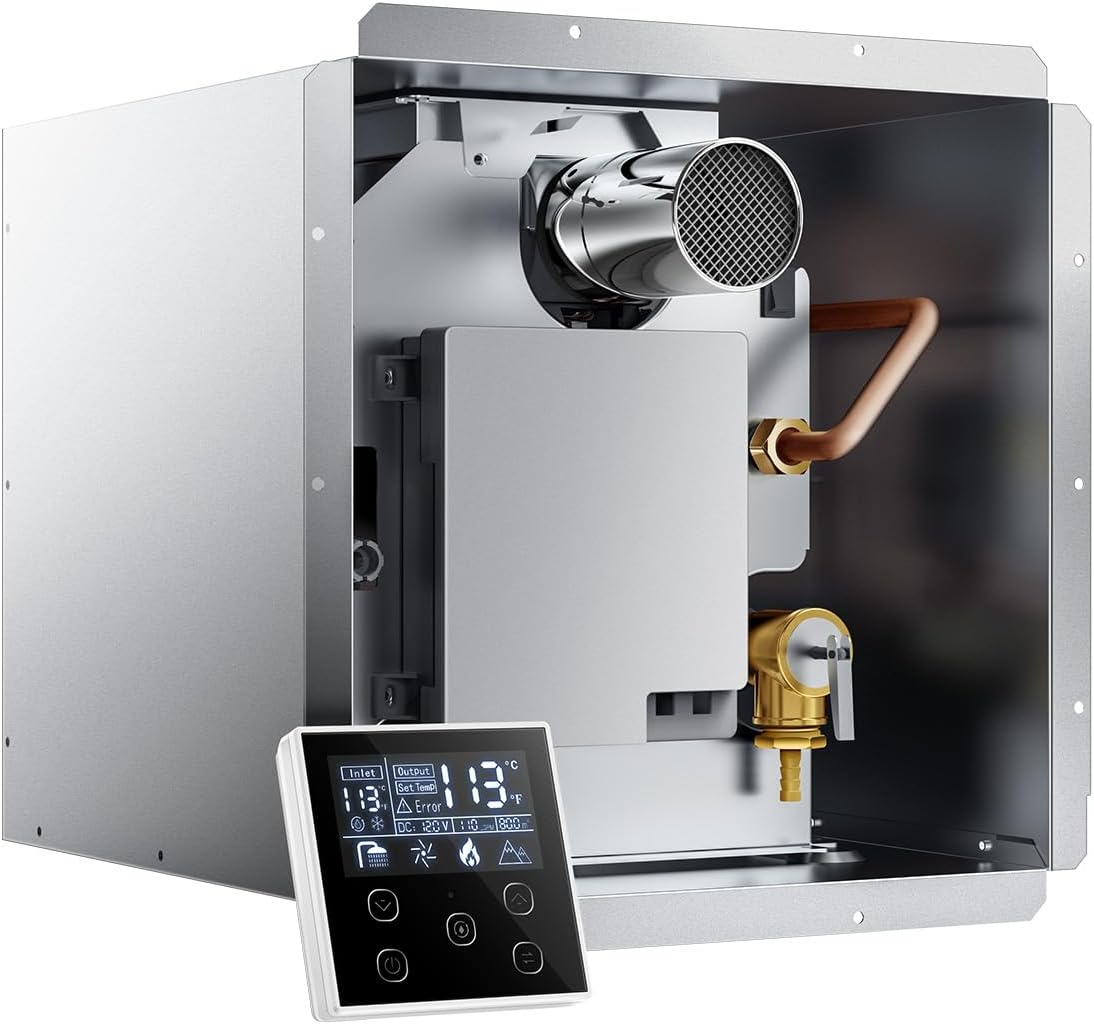 65,000 BTU Tankless Water Heater for RVs - Instant Hot Water Anywhere!