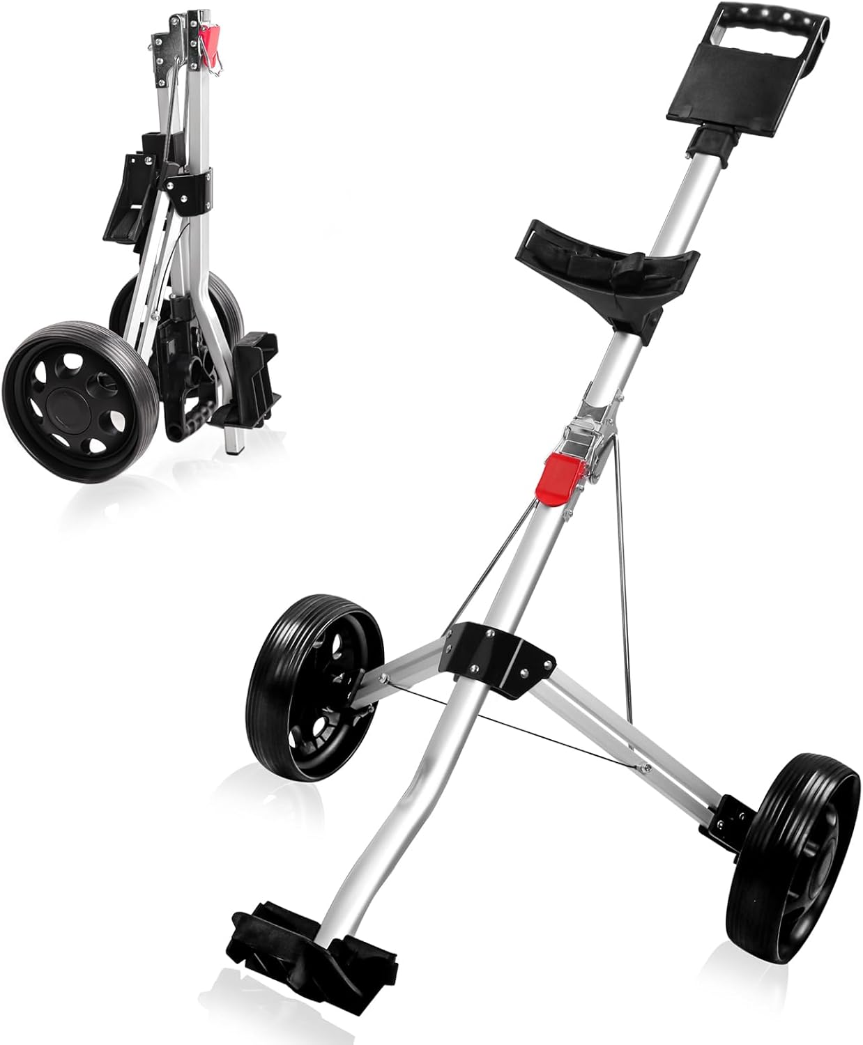 Ultimate Foldable Golf Push Cart - Effortless Maneuverability!