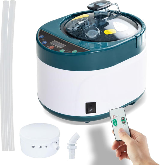 Portable Sauna Steamer - 4L Capacity, Remote Control, Herb Box