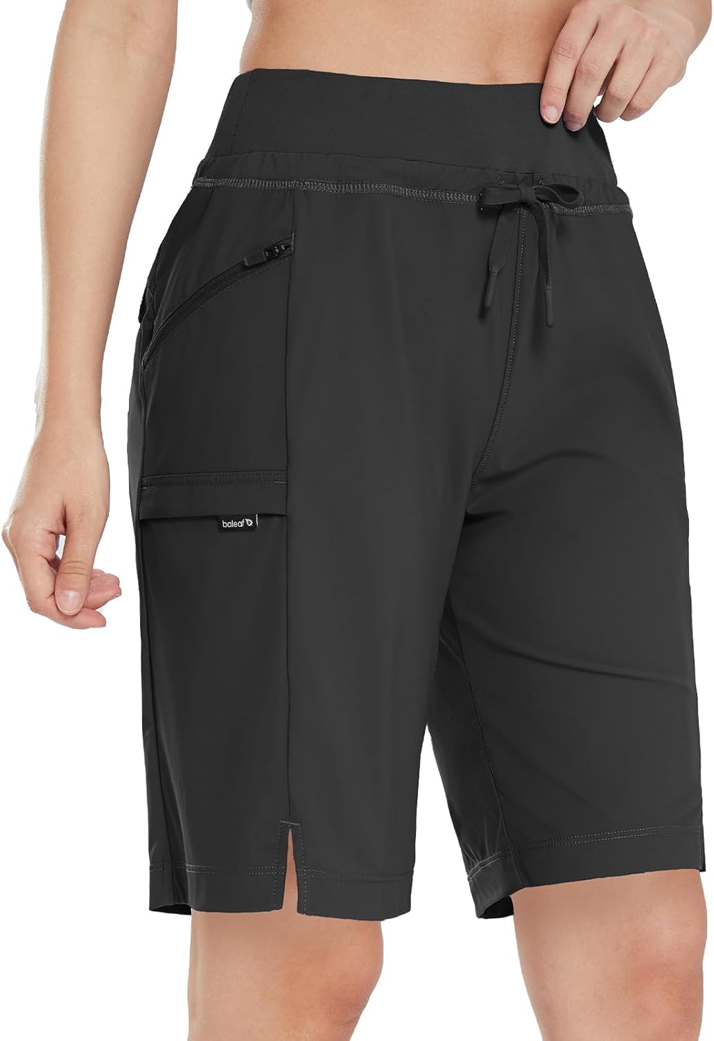 Baleaf Women's Hiking Long Shorts Quick Dry Bermuda Cargo Style