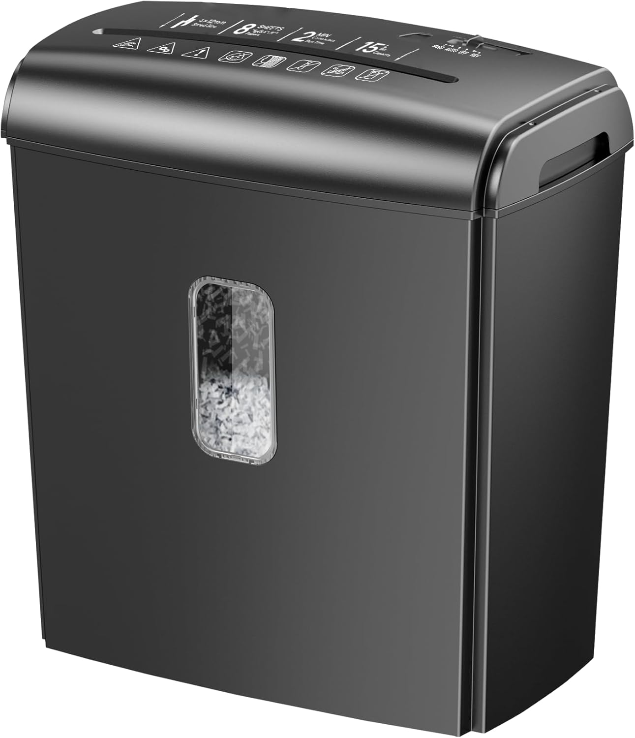 8-Sheet Micro-Cut Paper Shredder for High Security Use